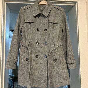 Kenneth Cole Reaction Gray Trench Coat